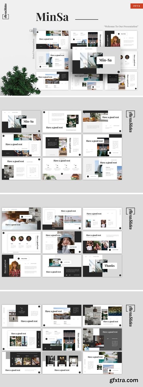 MinSa - Hotel Powerpoint, Keynote and Google Slides Templates