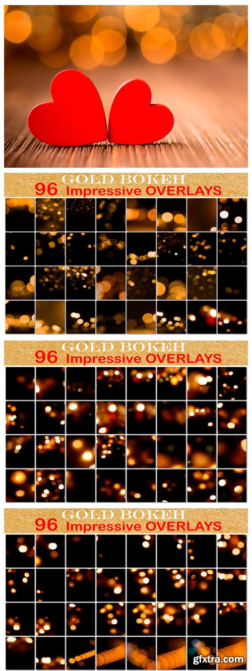 Golden Bokeh Overlays 3012166