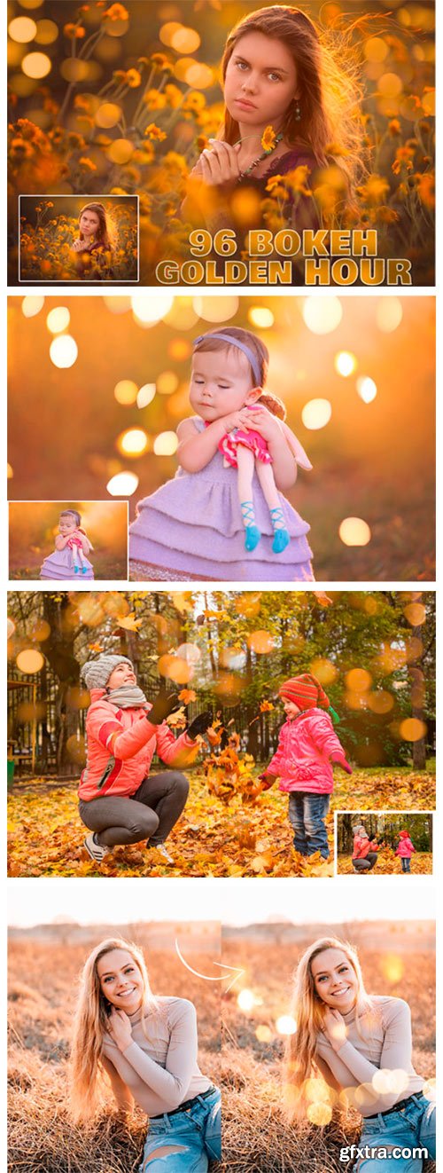 Golden Bokeh Overlays 3012166