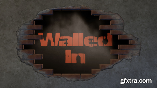 MotionElements Walled In - Crumbling Wall Logo Reveal 12210646