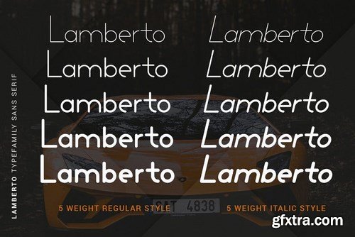 Lamberto - 20 Monoline Fonts