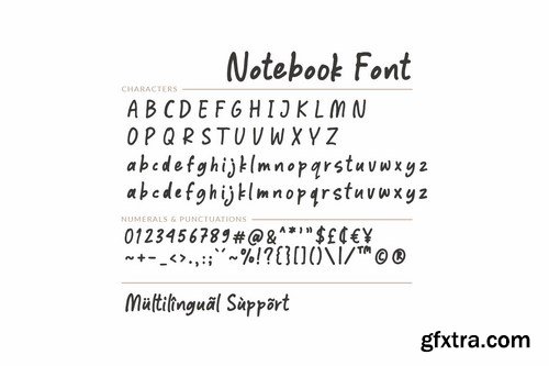 Notebook - Handdrawn Font