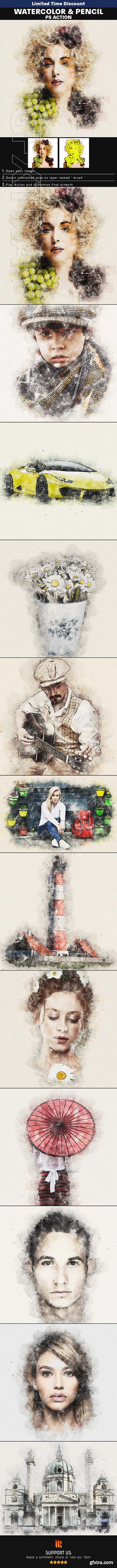 GraphicRiver - Watercolor & Pencil Photoshop Action 25825237