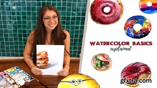 Watercolor Basics: Practice Major Techniques & Paint Fun Donut Projects for Beginners