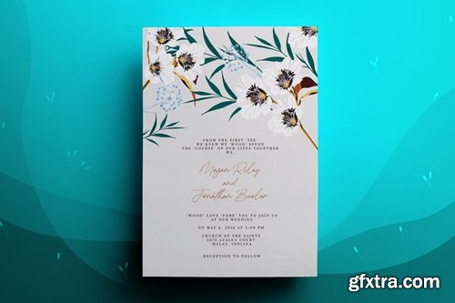 Blossom Wedding Invitation Card