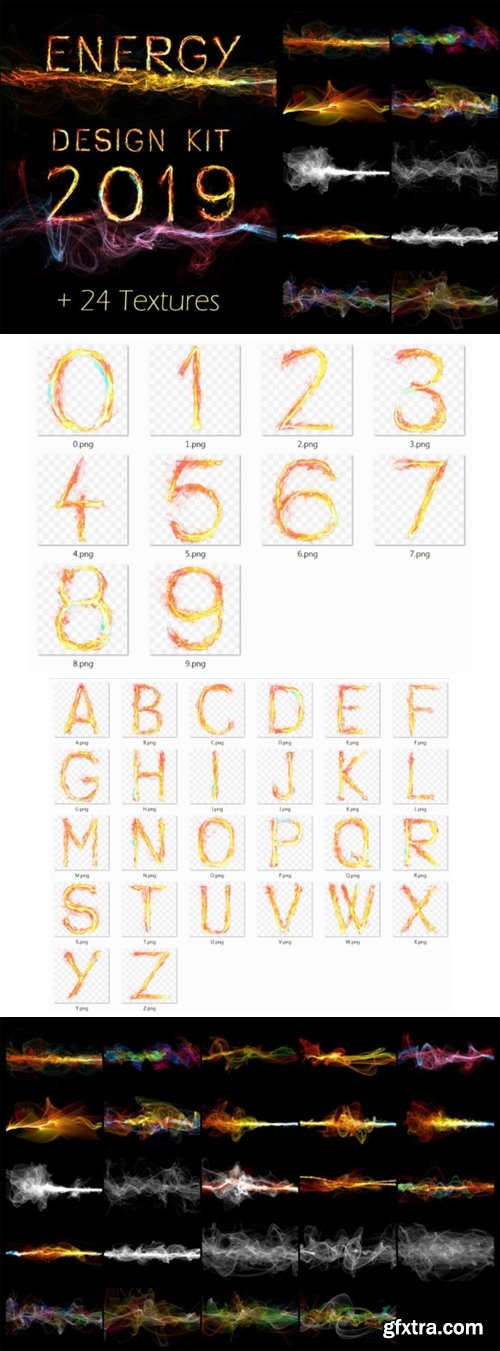 Energy Design Kit Abstract Wave Alphabet 3016496