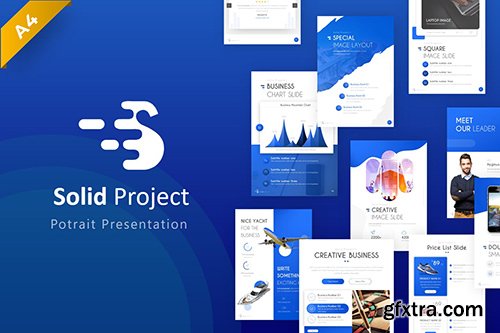 Solid Project Portrait PowerPoint Template