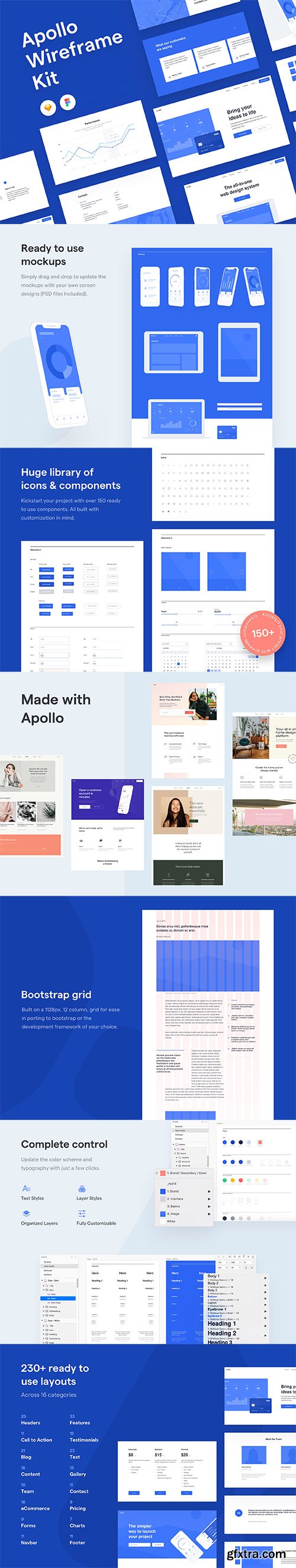 Apollo Wireframe UI Kit