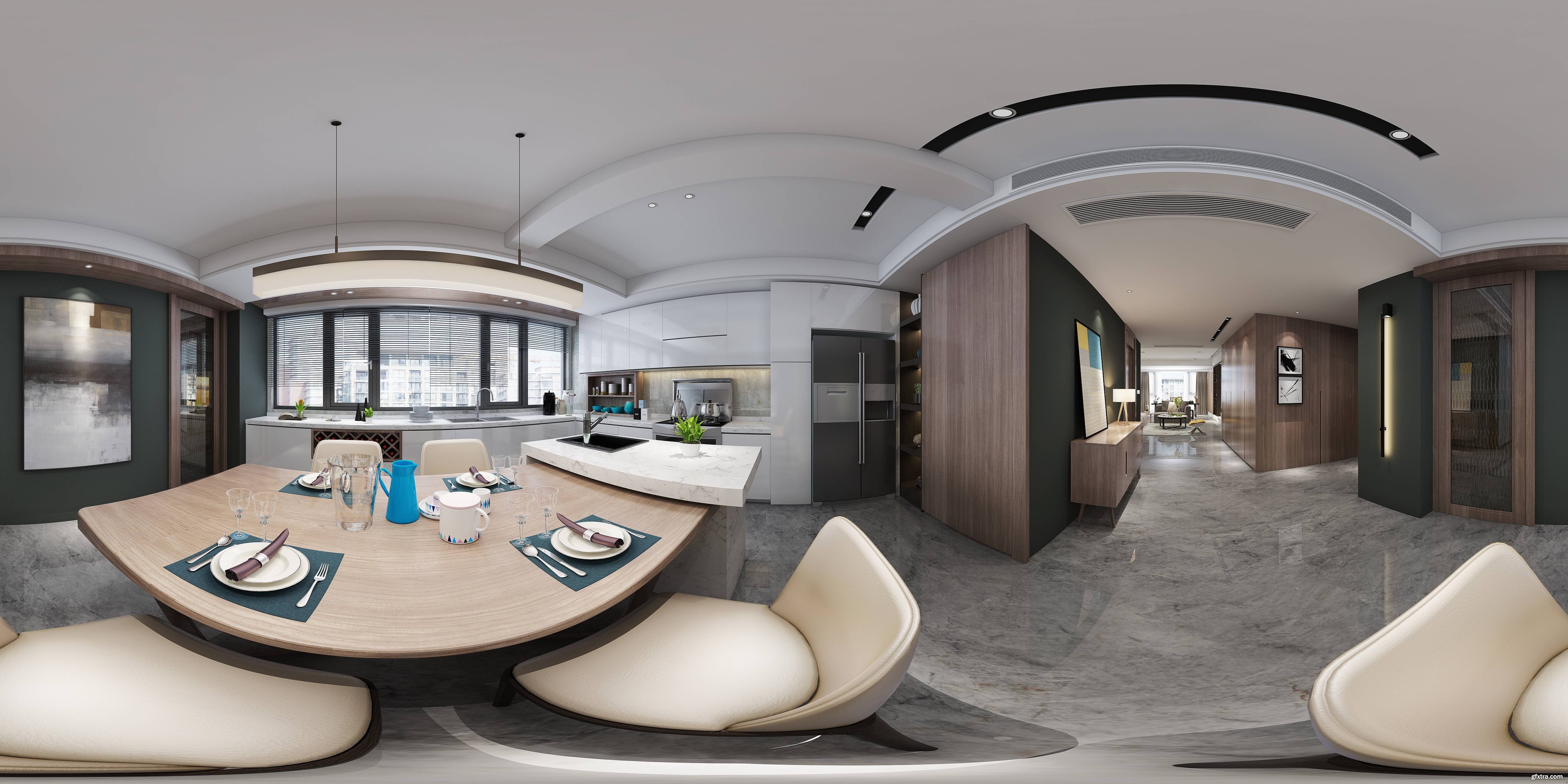 360 Interior Design Kitchen 01 » GFxtra