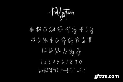 Fallysteam Signature Script Font