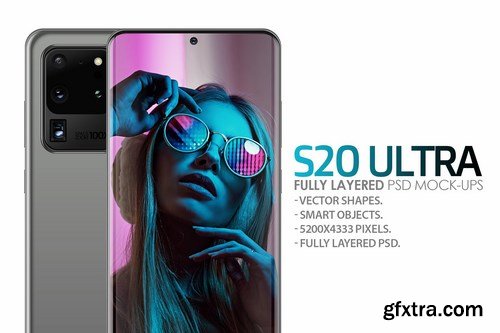 S20 Ultra Layered PSD Mockups