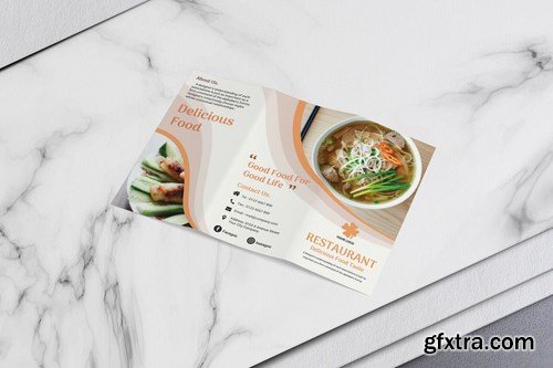 Food Menu Trifold Brochure Vol.01