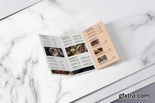 Food Menu Trifold Brochure Vol.01