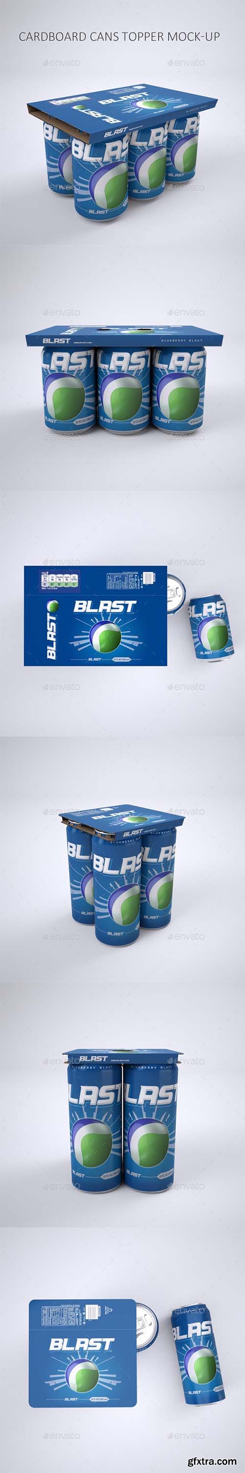 GraphicRiver - Cardboard Topper for Beverage Cans Mock-Up 25789602