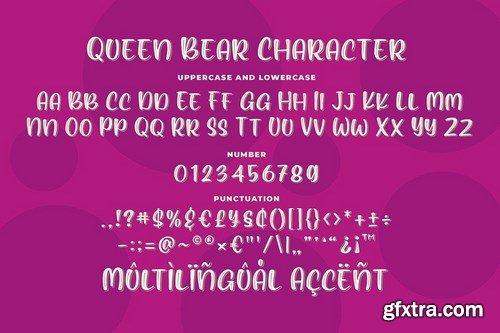 Queen Bear - Quirky Layered Font