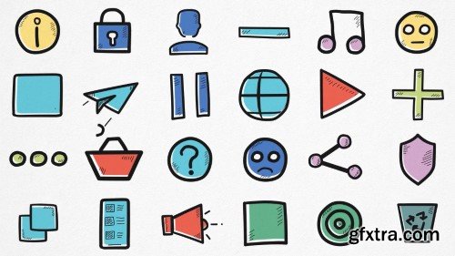 Videohive Hand-drawn Icons Pack 24679670