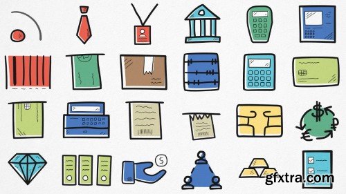 Videohive Hand-drawn Icons Pack 24679670