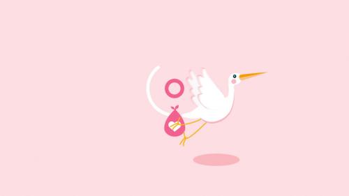 Stork - Baby Birthday Opener - 12951147