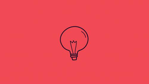 Cartoon style lightbulb animation - 13945542