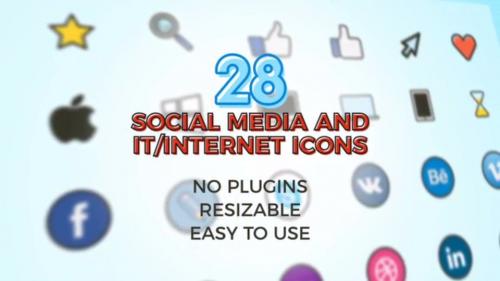 Social Media IT Icons Pack - 13209701