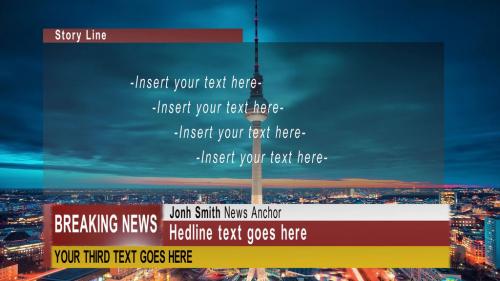 Modern Broadcast News Graphic Package - 12493914