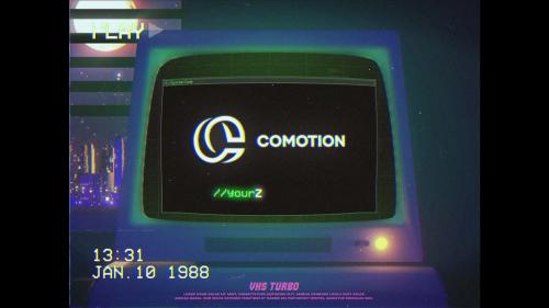 Retro Computer Logo - 14152198