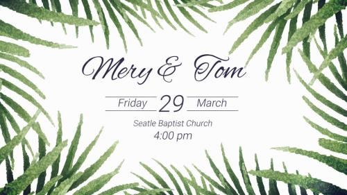 Tropical Wedding Invitation - 14254747