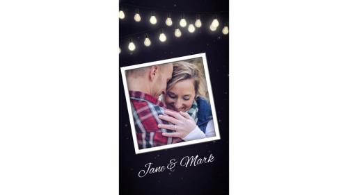 Night Bulbs Wedding Invitation - 14291474