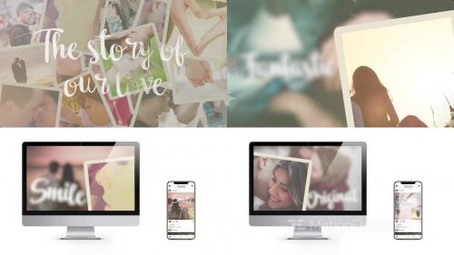 Romantic elegant brush slideshow (AE template) - 12875476