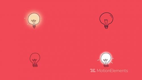 Cartoon style lightbulb animation - 13945542