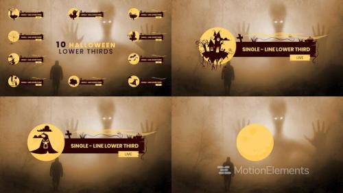 10 Halloween Lower Thirds Pack AE - 13822922