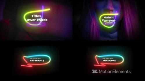 Lower Thirds Titles Neon 3 - 13642905