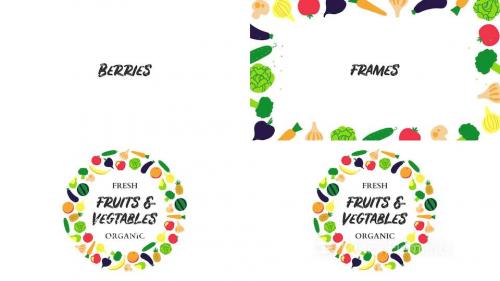 Fruits and Vegetables. Hand Drawn Pack - 13684241