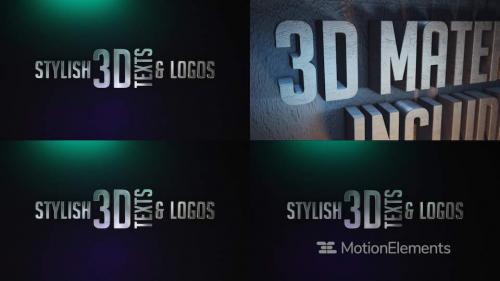 Stylish 3D Texts and Logos - 13420104