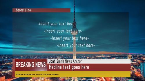 Modern Broadcast News Graphic Package - 12493914