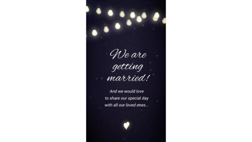 Night Bulbs Wedding Invitation - 14291474