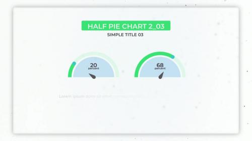 Infographics: Half Simple Pie Charts Creator - 14084181