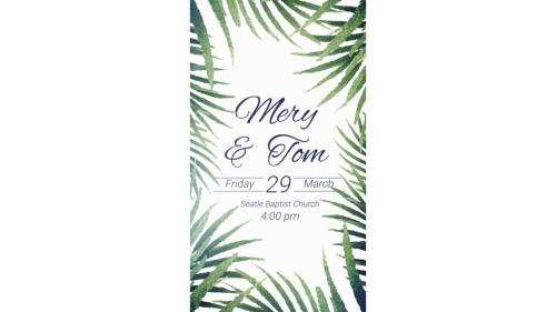 Tropical Wedding Invitation - 14254747