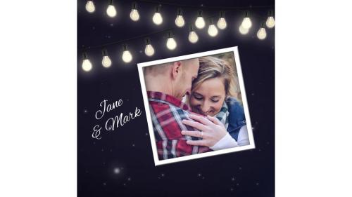 Night Bulbs Wedding Invitation - 14291474