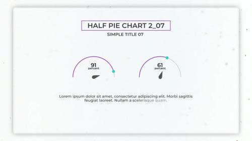 Infographics: Half Simple Pie Charts Creator - 14084181