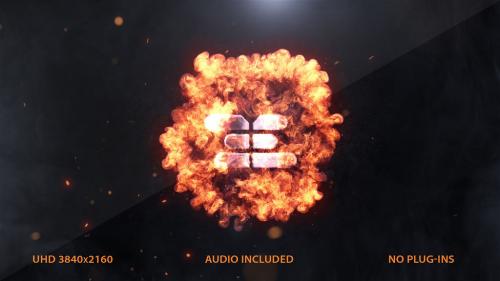 Explosion Logo Intro 4k - 12920594