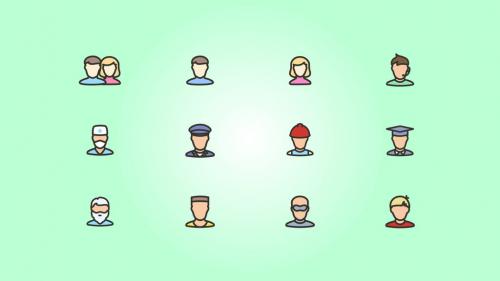 Animated People Job Icons Pack - 13954037