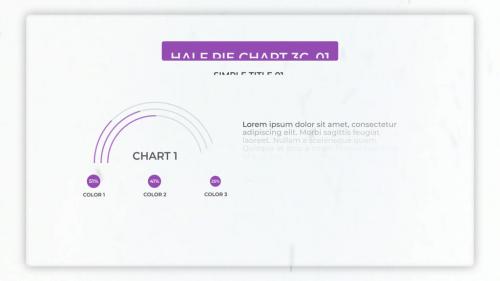 Infographics: Half Simple Pie Charts Creator - 14084181