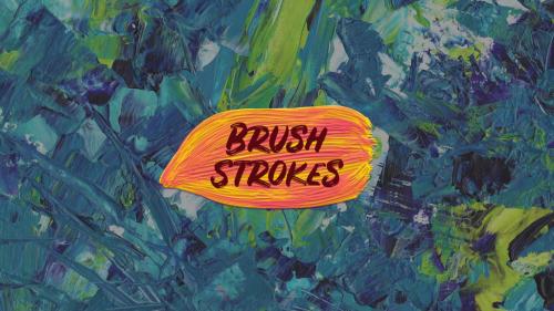 Colorful Brush Stroke Titles - 13825224