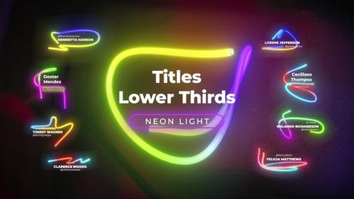 Lower Thirds Titles Neon 3 - 13642905