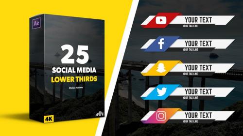 25 Social Media Lower Third Pack - 13464122