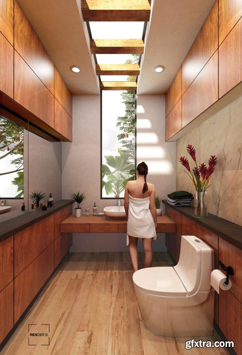 Bathroom Scene Sketchup by ToVan