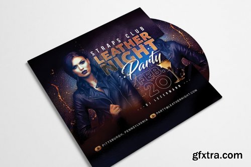 CreativeMarket - Leather Night Party Flyer 4461008