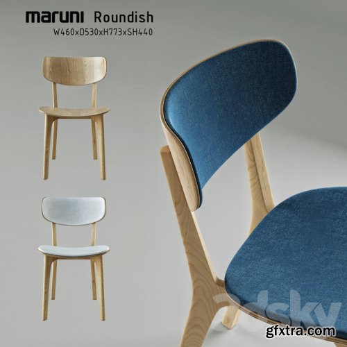 Roundish Maruni Armless chair