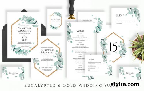 Eucalyptus & Gold Wedding Suite